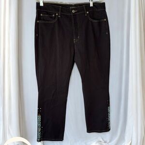 Lauren Ralph Lauren Black Label embroidered jeans Size 14